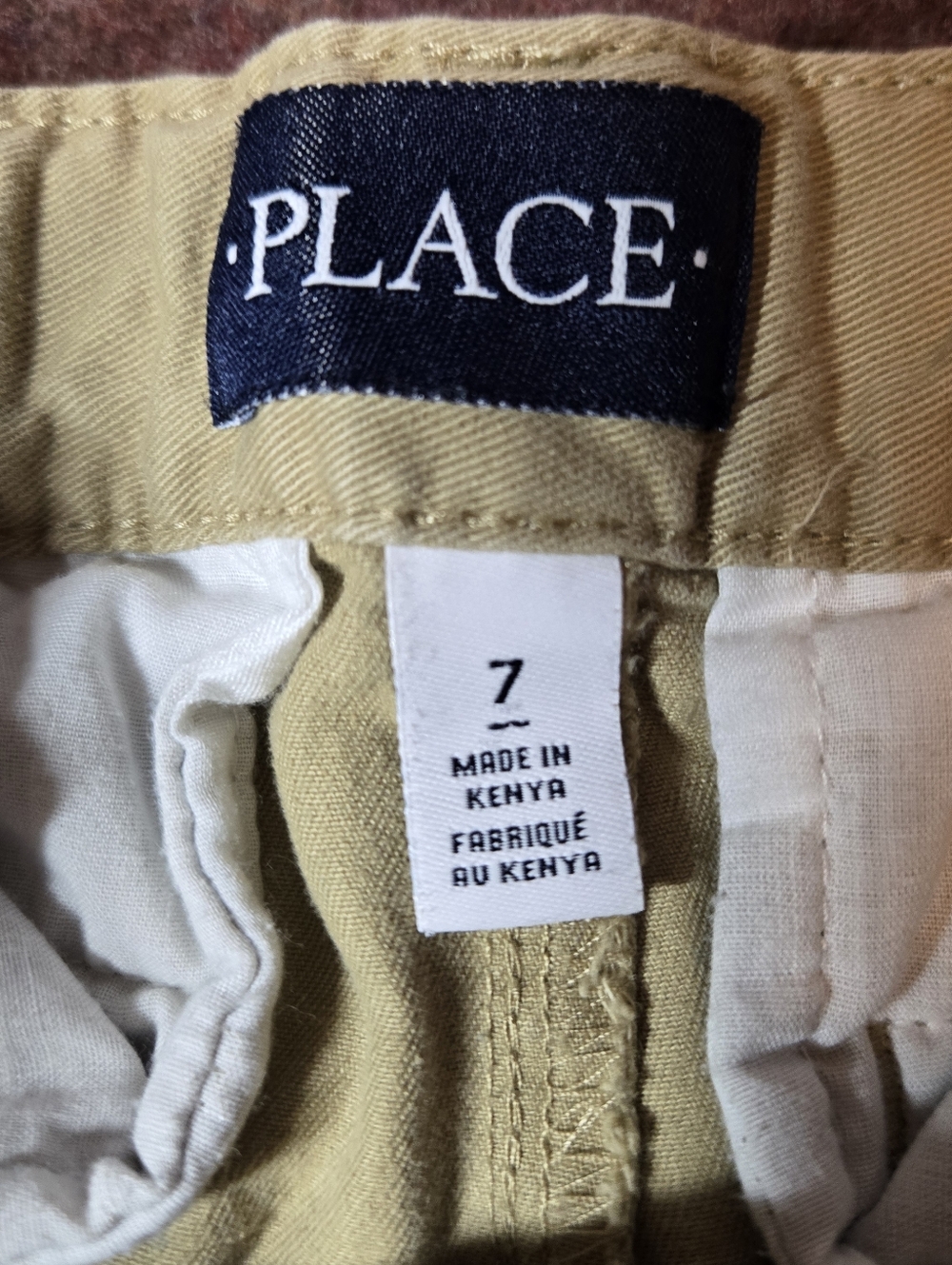 Childrens Place Size 7 Boys Chino Pant Adjustable Waist Tan - Picture 2 of 8